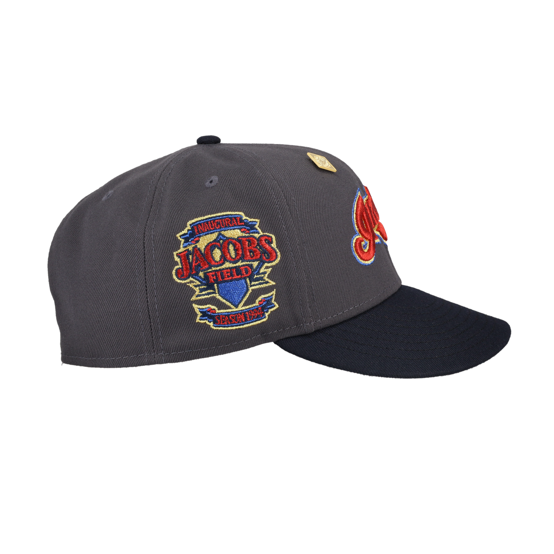 Cleveland Indians Red Metallic Stitching Inaugural Season Fitted Hat