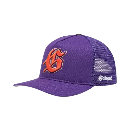 Godspeed 'GS Logo' Trucker Snapback Hat Purple / Orange