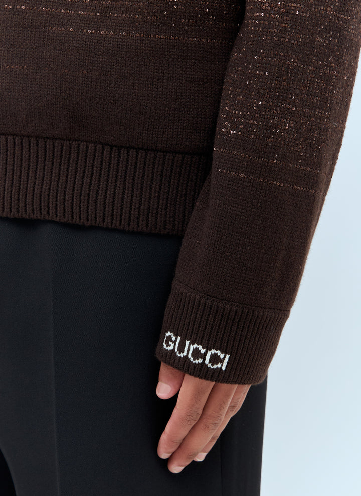 Gucci Men Sequin Crewneck Sweater