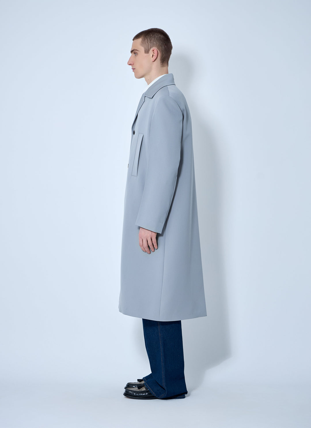 Gucci Men Single-Breasted Wool Coat