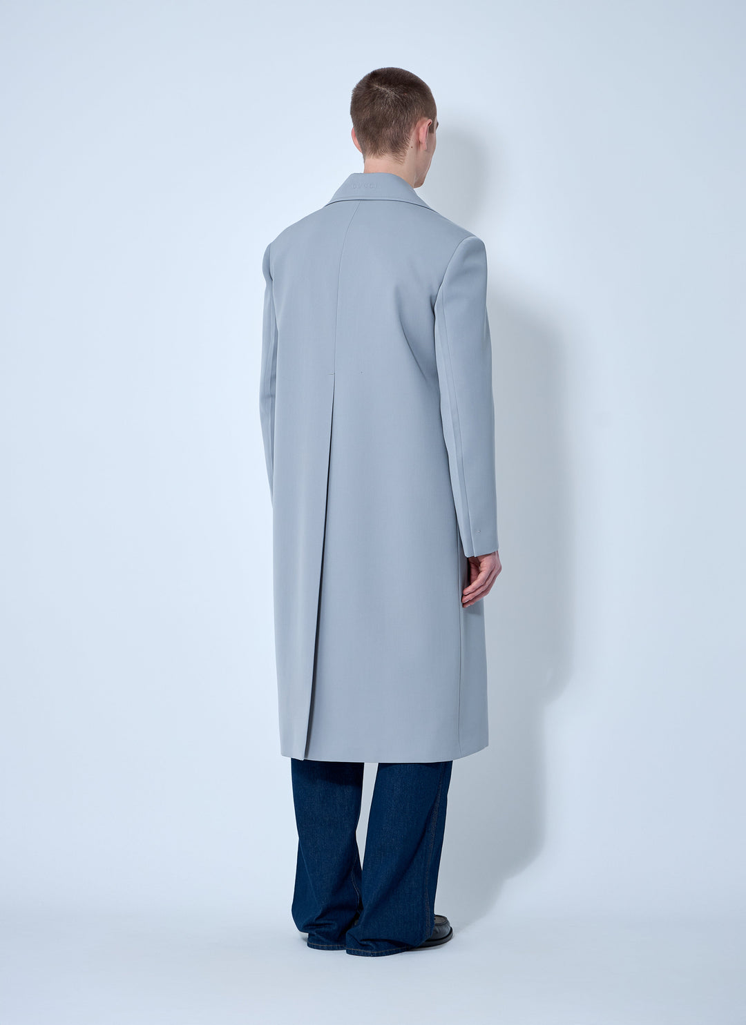 Gucci Men Single-Breasted Wool Coat