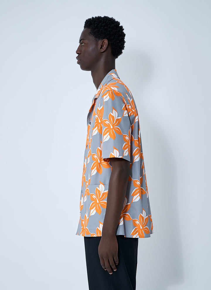 Gucci Men Printed Cotton Poplin Shirt