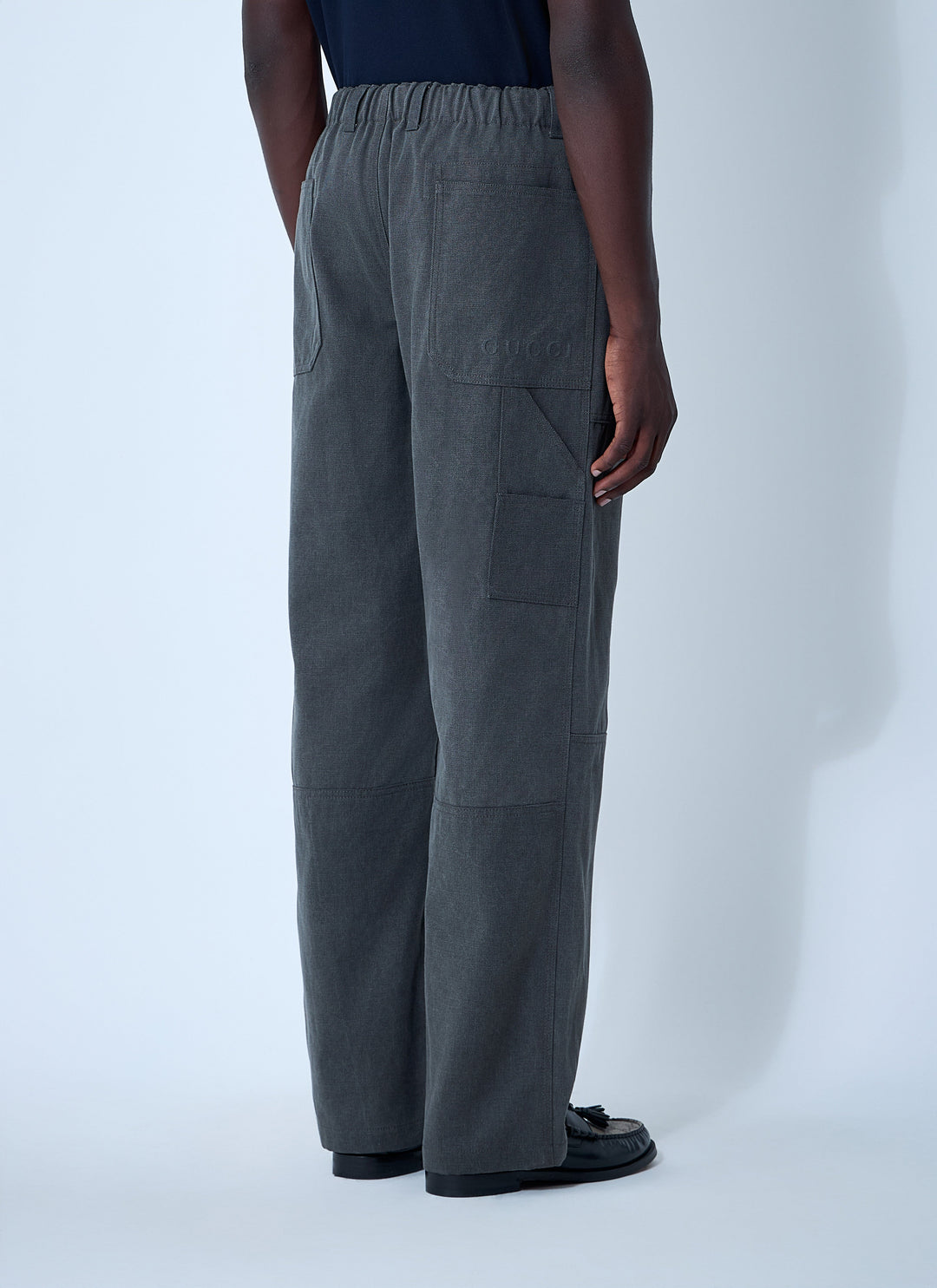 Gucci Men Faded Canvas Pants