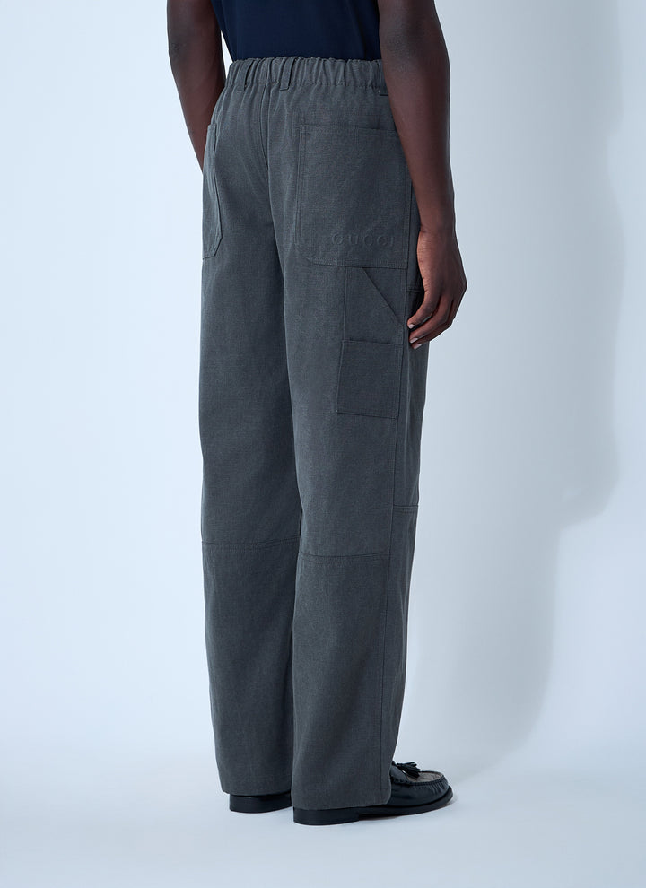 Gucci Men Faded Canvas Pants