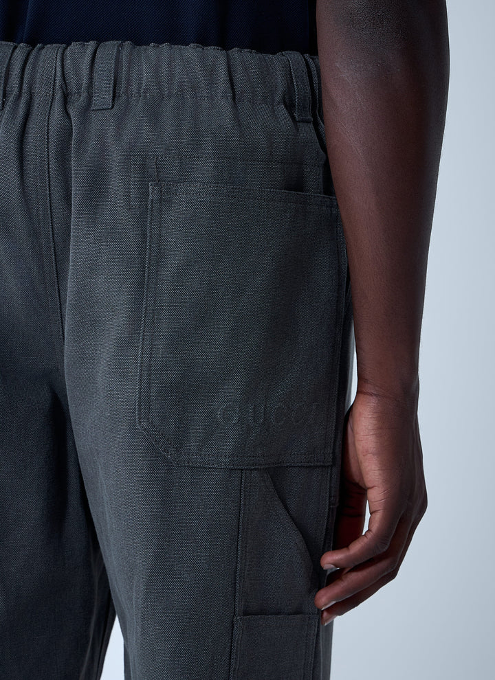 Gucci Men Faded Canvas Pants