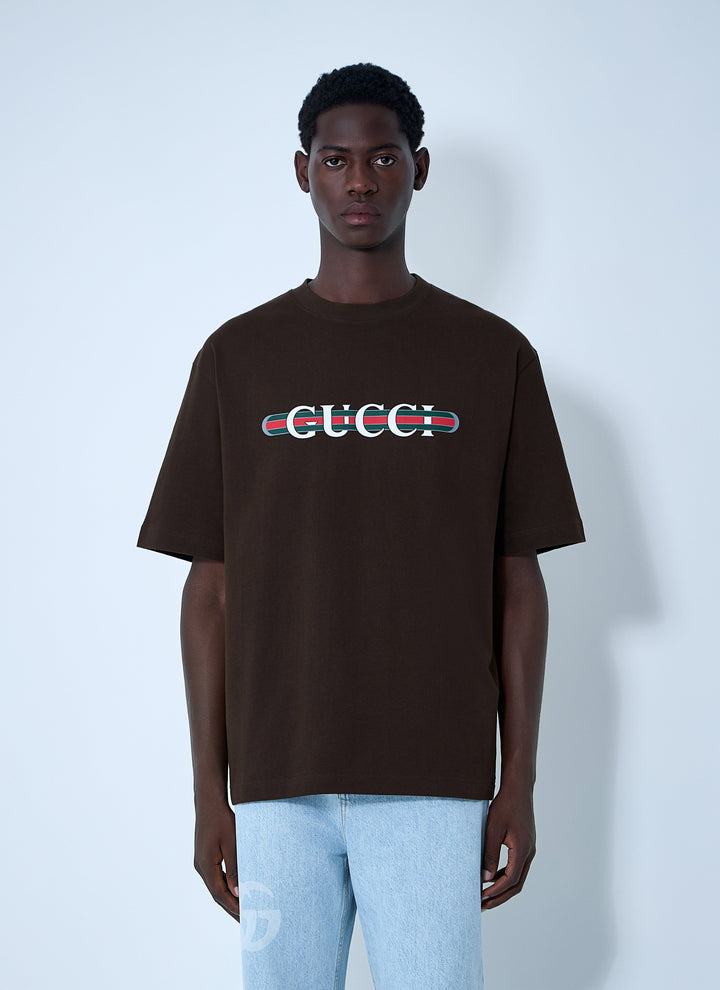 Gucci Men Logo Motif T-Shirt