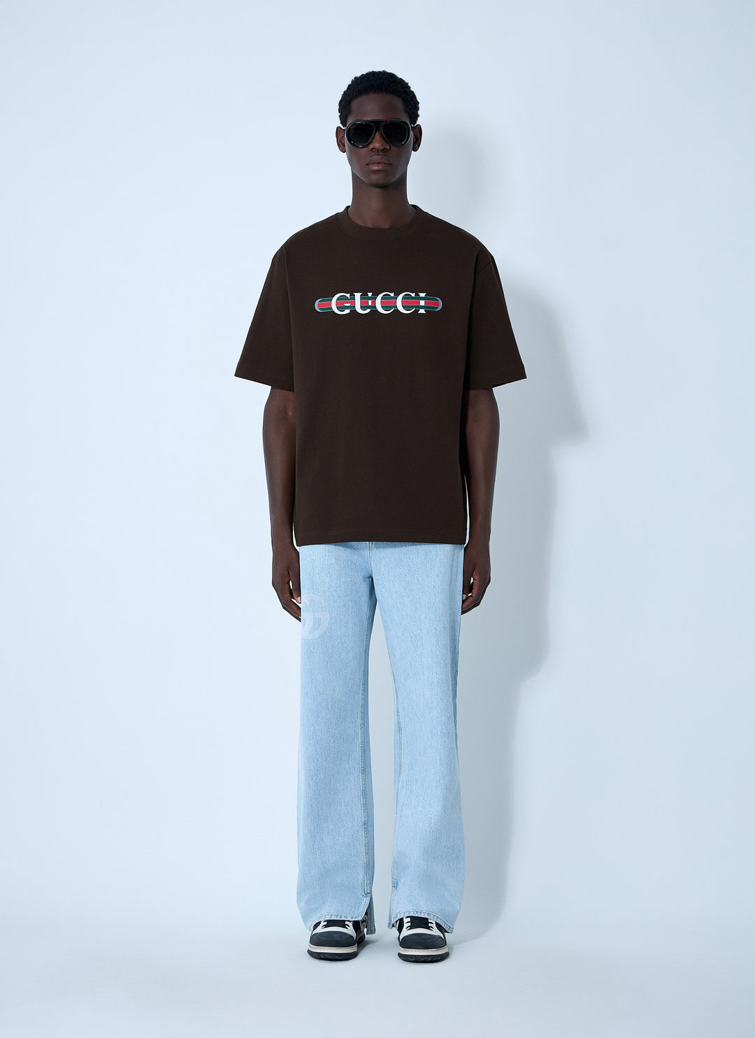 Gucci Men Logo Motif T-Shirt