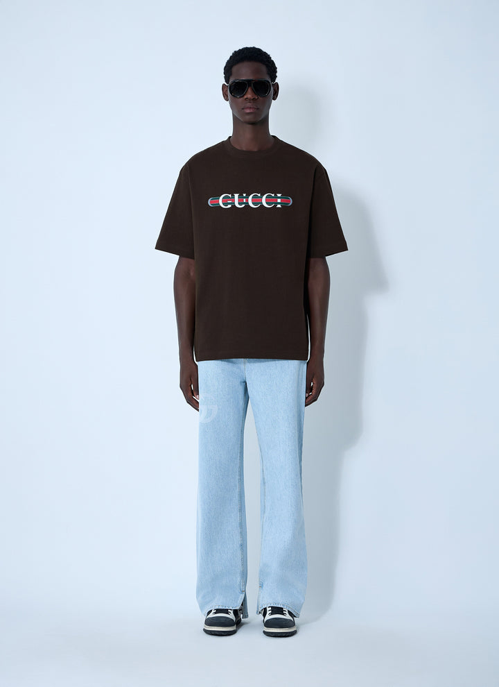 Gucci Men Logo Motif T-Shirt