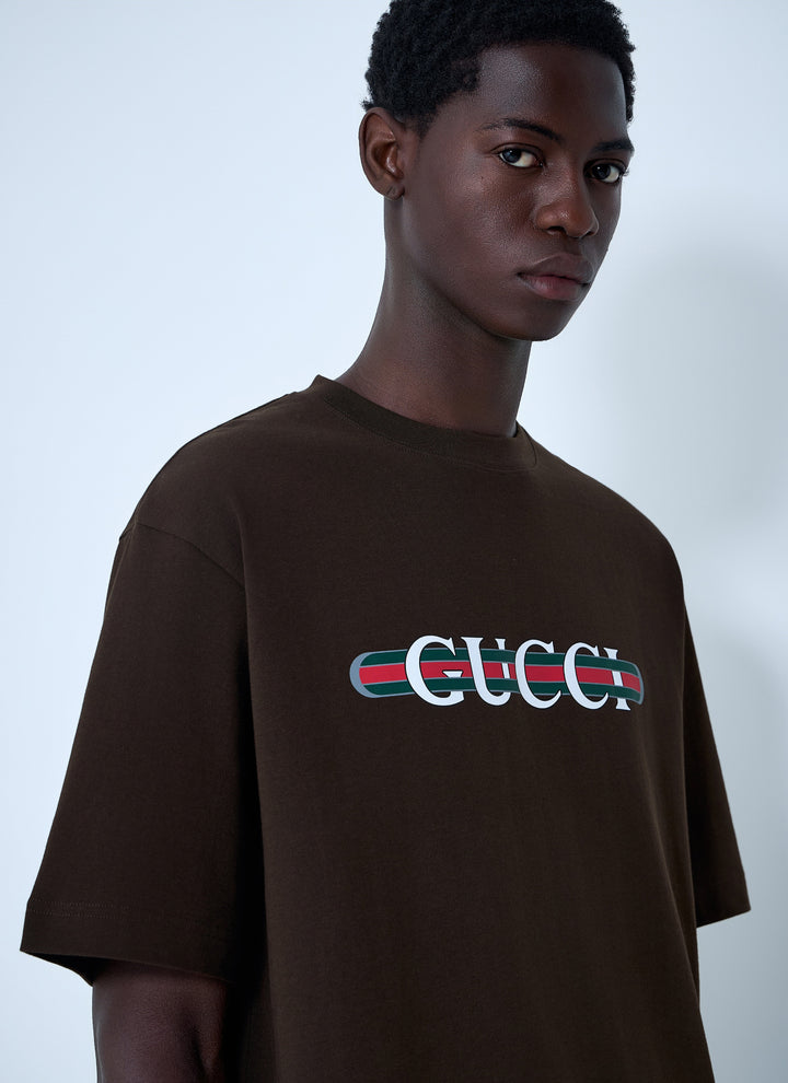 Gucci Men Logo Motif T-Shirt