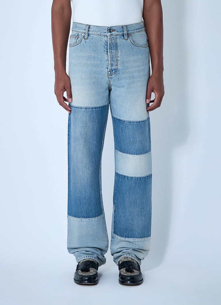 Gucci Men Contrast Panel Jeans