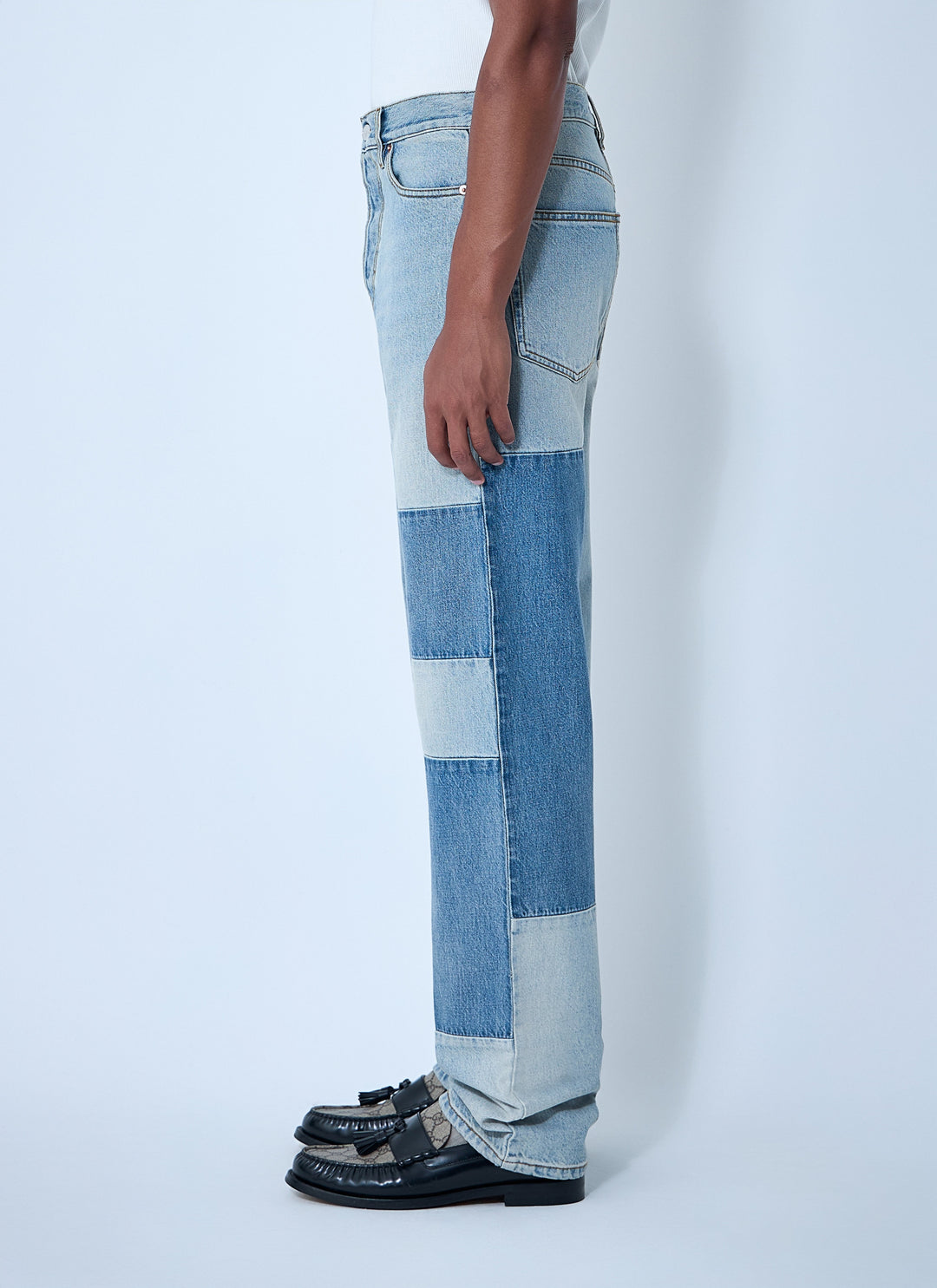Gucci Men Contrast Panel Jeans