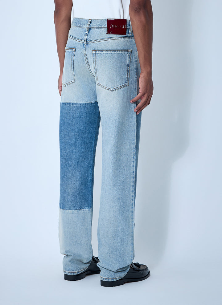 Gucci Men Contrast Panel Jeans