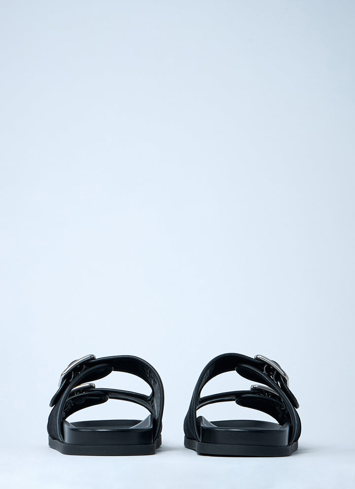 Gucci Men Gg Slide Sandals With Buckles