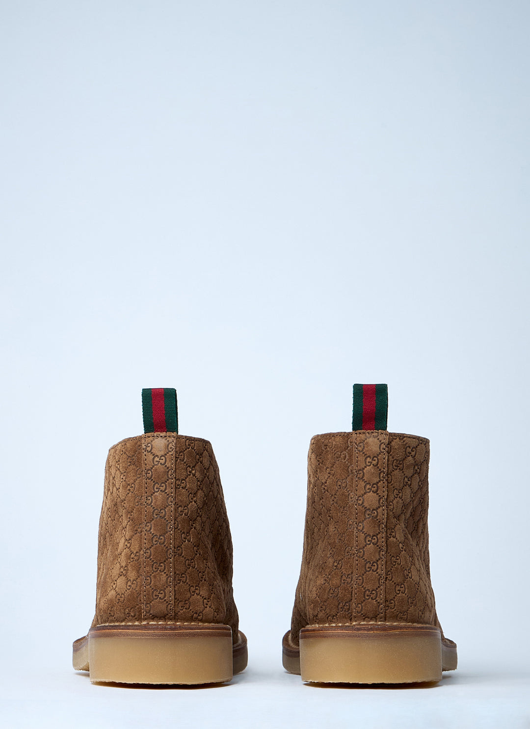 Gucci Men Gg Suede Boots