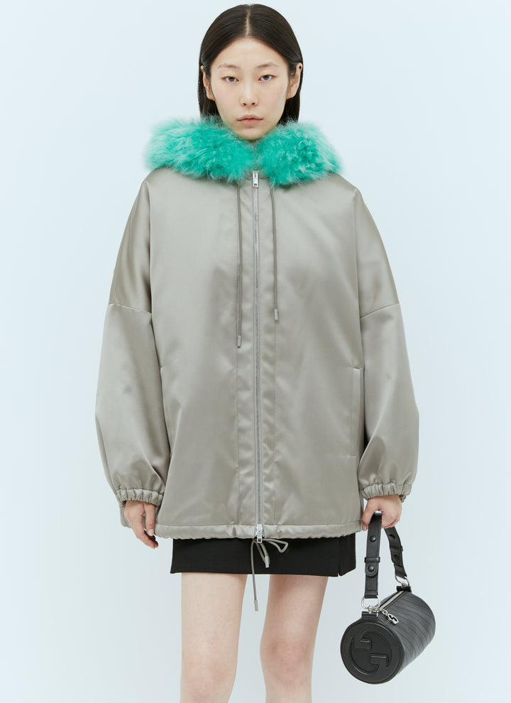 Gucci Women Satin Bomber Jacket