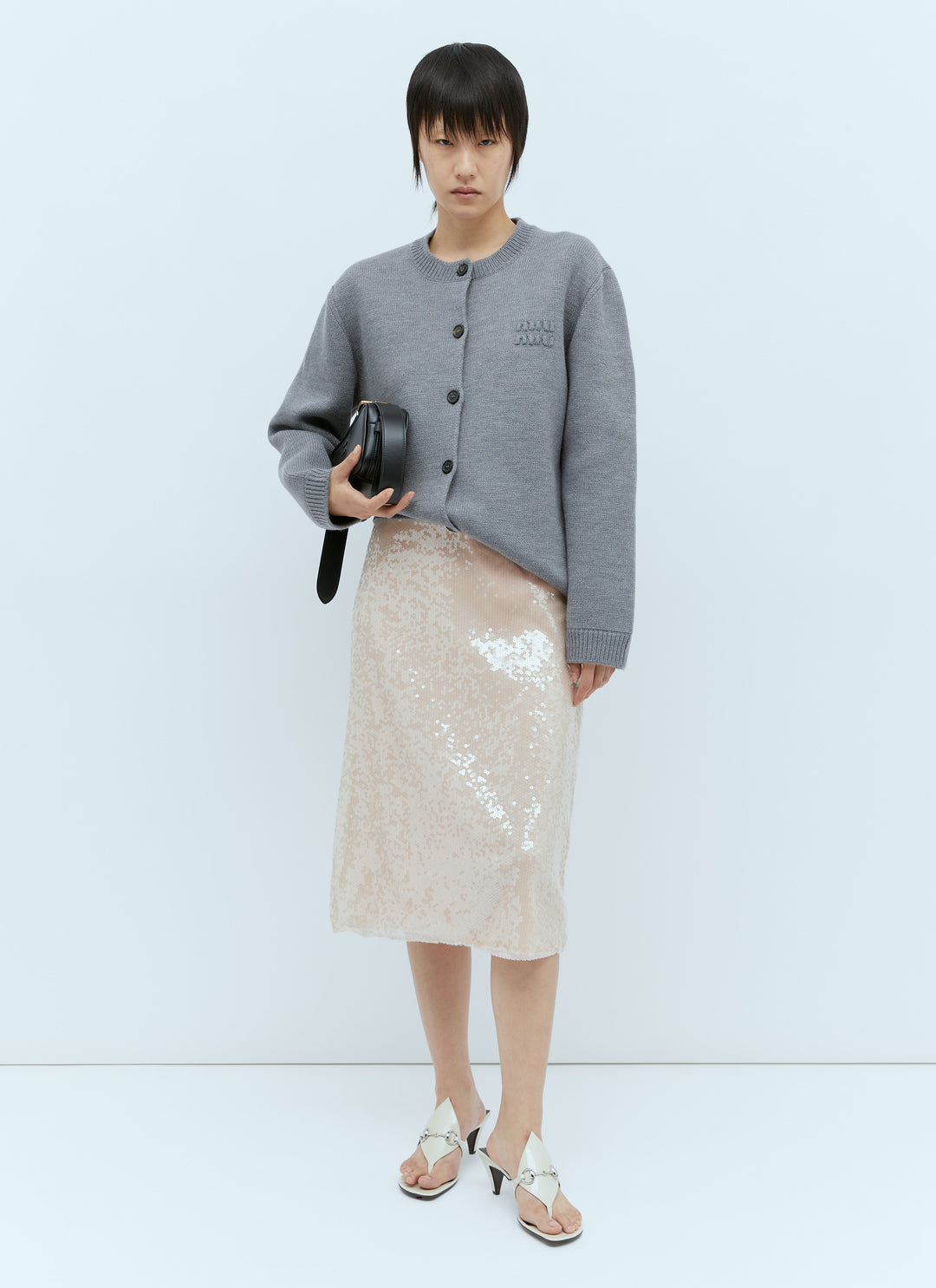 Gucci Women Sequin-Embroidered Tulle Skirt