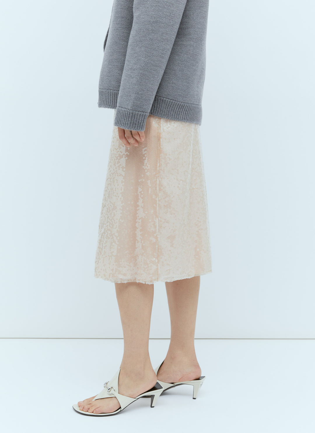 Gucci Women Sequin-Embroidered Tulle Skirt