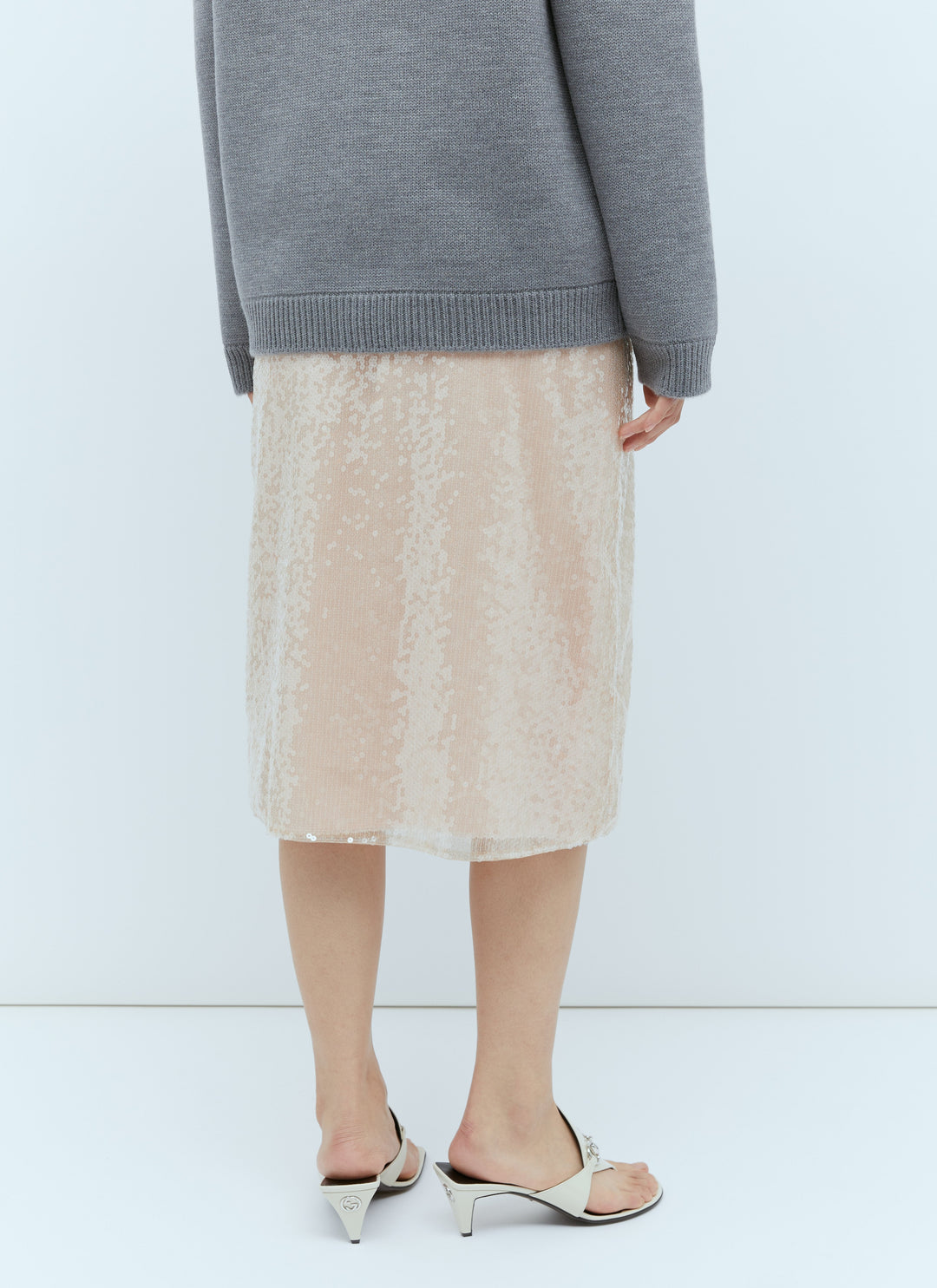 Gucci Women Sequin-Embroidered Tulle Skirt