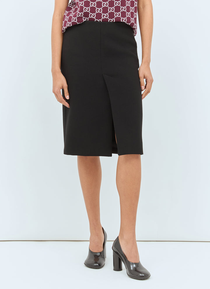 Gucci Women Light Wool Crepe Skirt