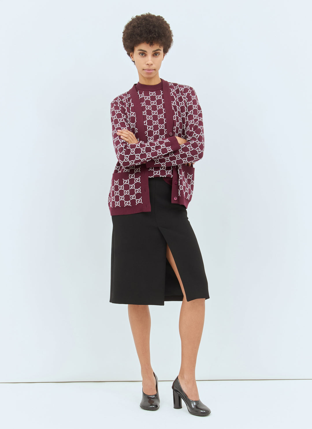 Gucci Women Light Wool Crepe Skirt