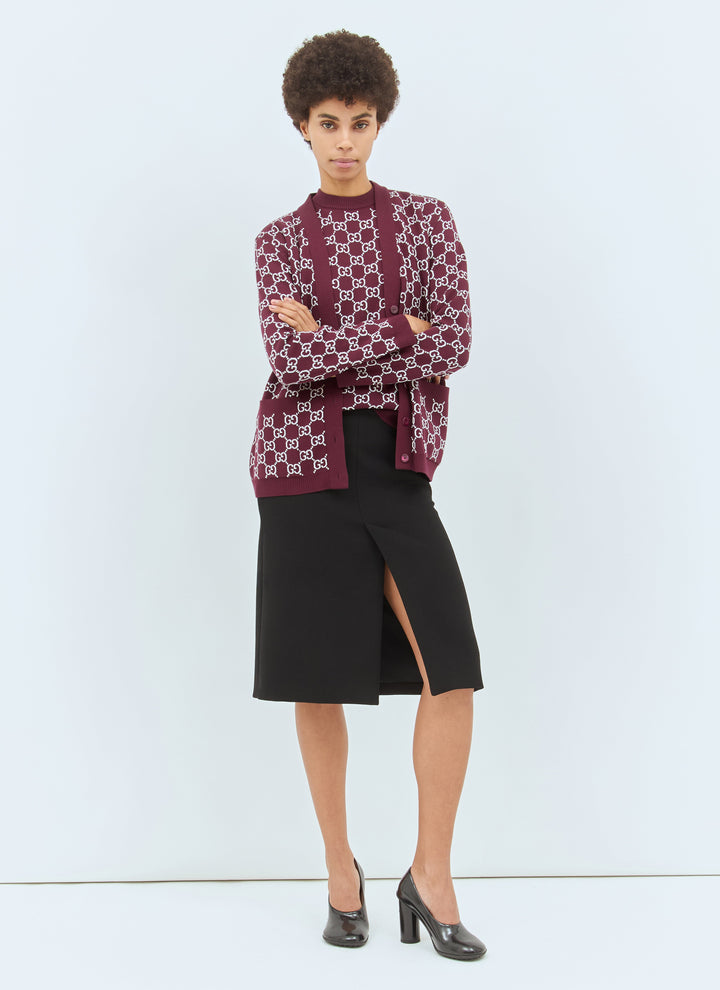 Gucci Women Light Wool Crepe Skirt