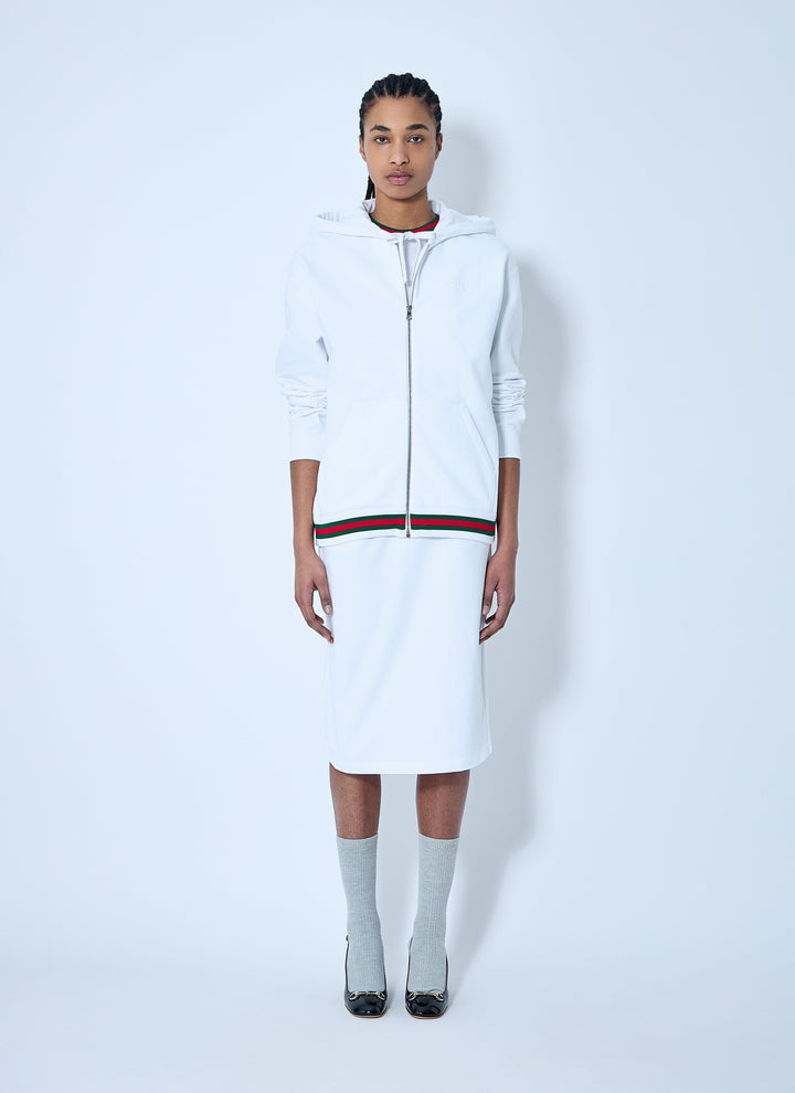 Gucci Women Web Trim Hooded Sweatshirt