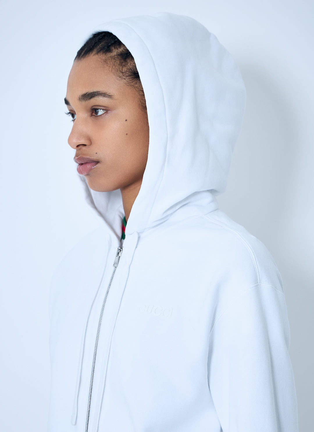 Gucci Women Web Trim Hooded Sweatshirt