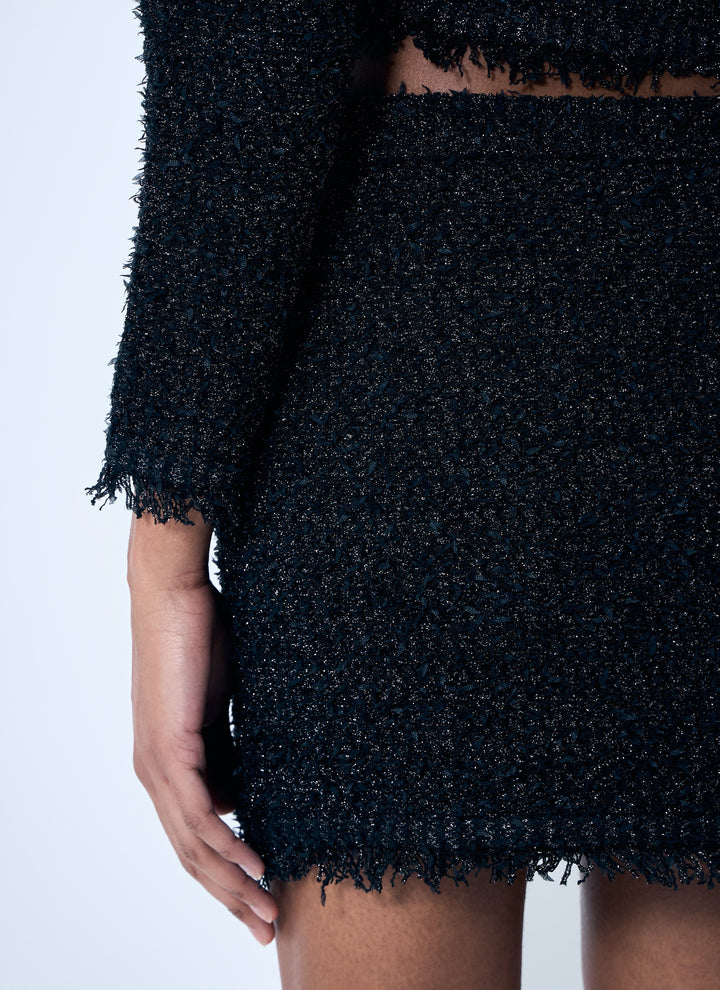Gucci Women Lamé Woven Mini Skirt
