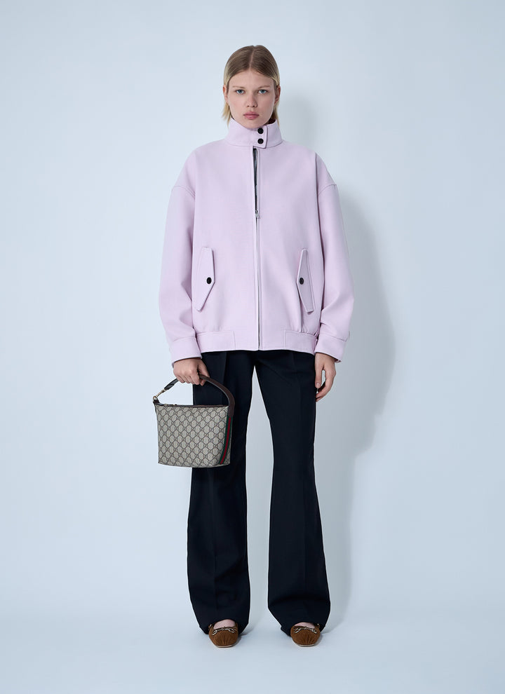 Gucci Women Cotton Canvas Delavé Bomber Jacket