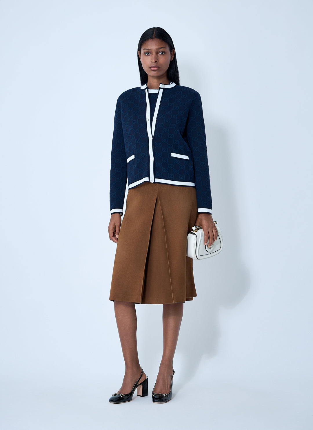 Gucci Women Gg Fine Cotton Cardigan