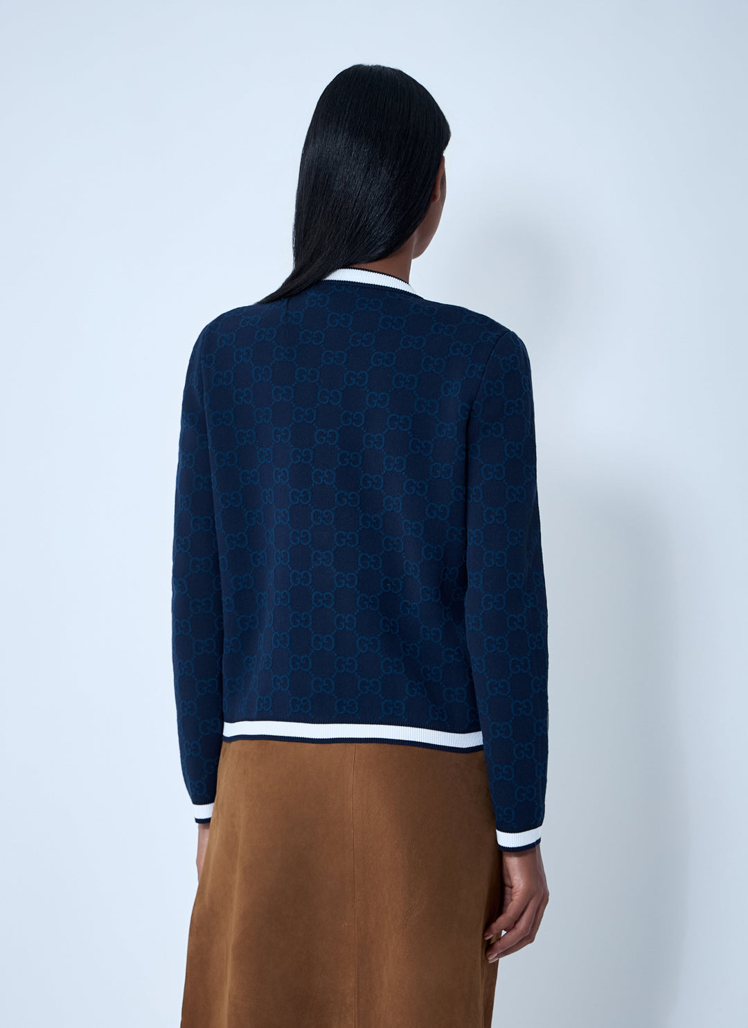 Gucci Women Gg Fine Cotton Cardigan