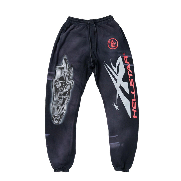 Hellstar Airbrushed Skull Sweatpants (Closed Elastic Bottom)