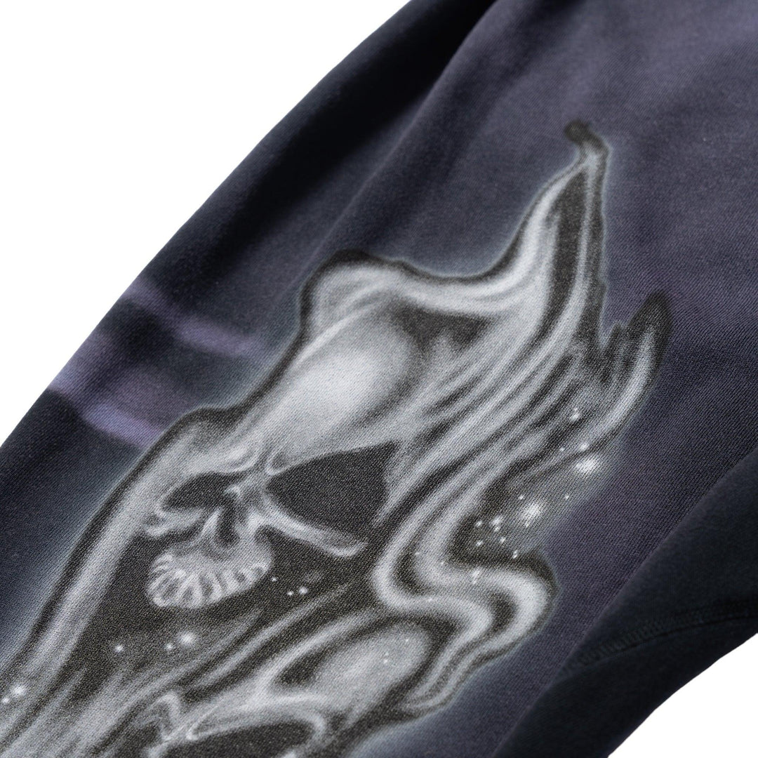 Hellstar Airbrushed Skull Sweatpants (Closed Elastic Bottom)