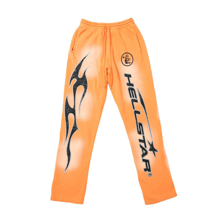 Hellstar Fire Orange Hellstar Sweatpants (Flare Bottom)