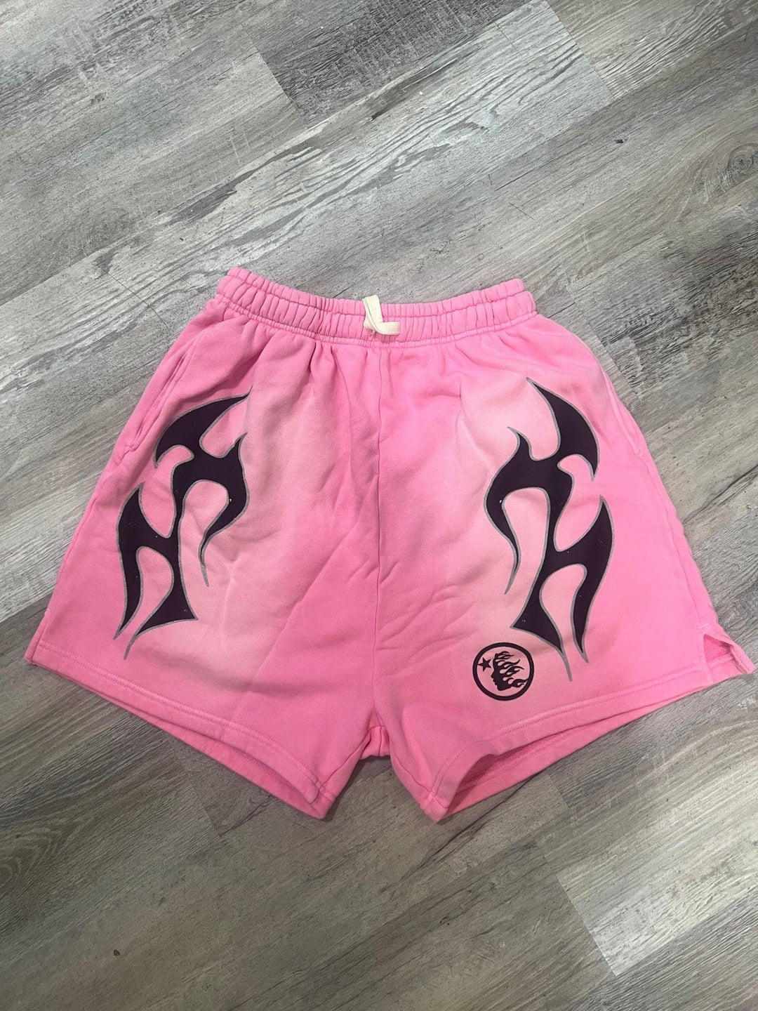 Hellstar Flame Shorts Pink