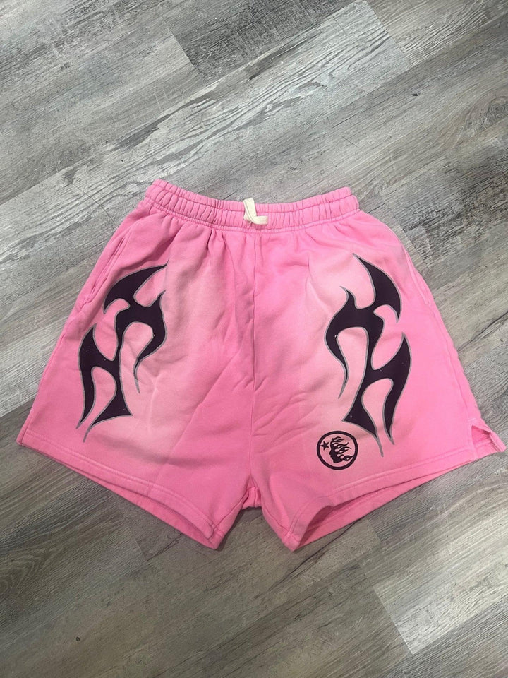 Hellstar Flame Shorts Pink