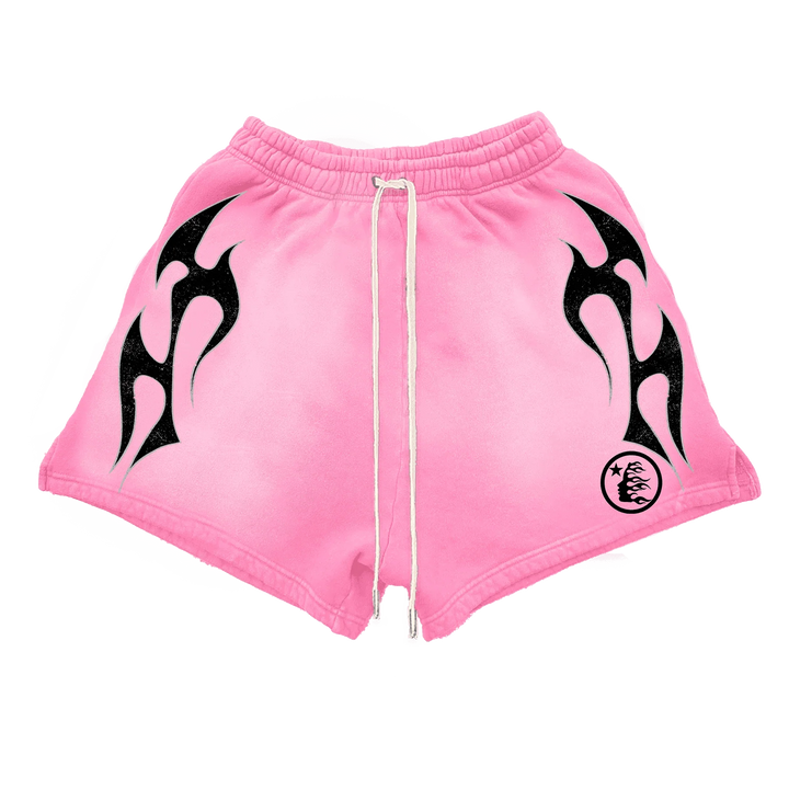 Hellstar Flame Shorts Pink