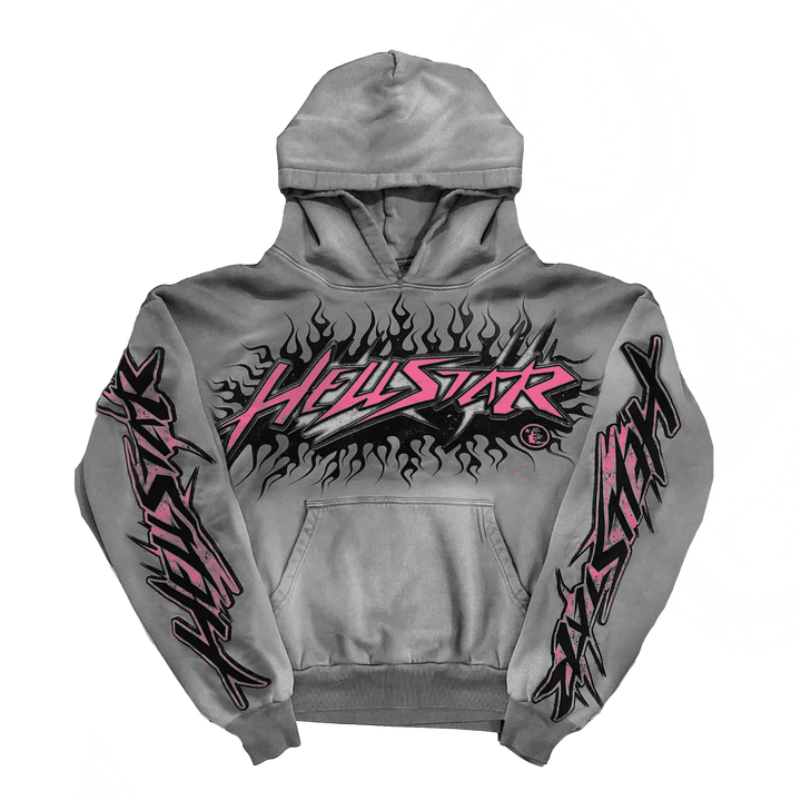 Hellstar Future Flame Hoodie Grey