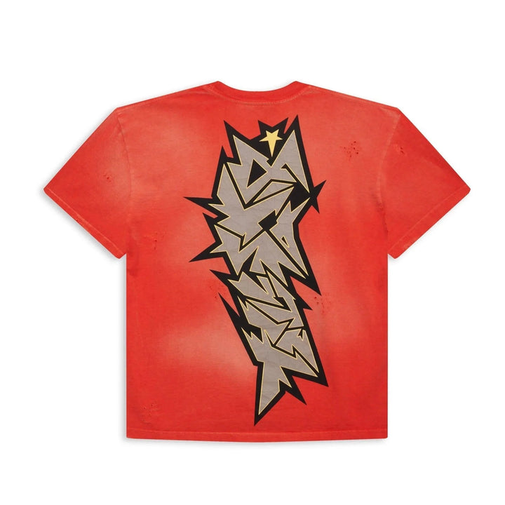 Hellstar Sports Red Crack Print T-Shirt