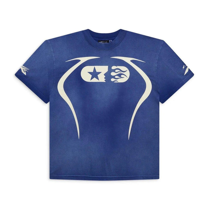 Hellstar Studios Warm Up T-Shirt Blue