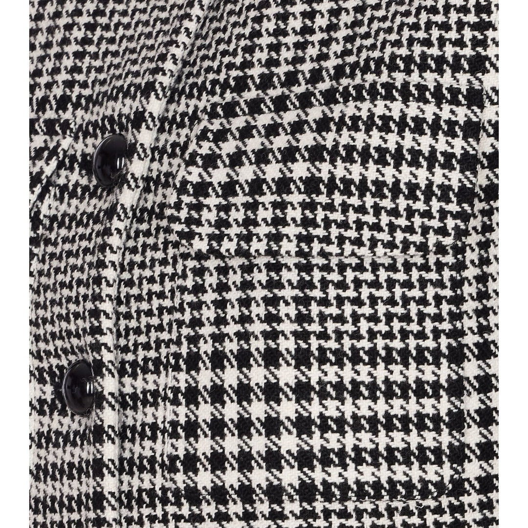 Self Portrait Women Houndstooth Crystal Trim Jacket