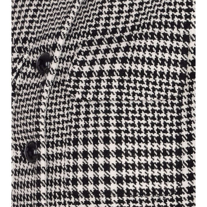 Self Portrait Women Houndstooth Crystal Trim Jacket