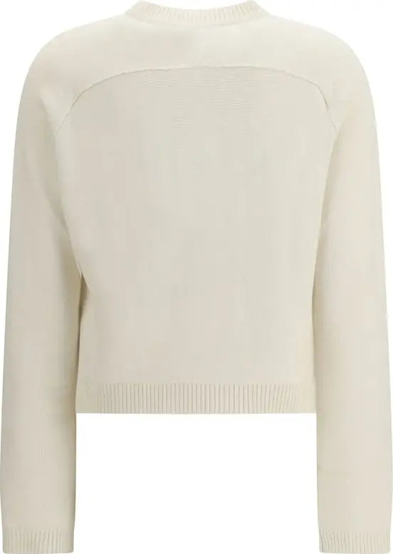 Beige sweater on a white background