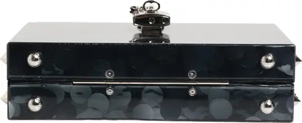 Dolce & Gabbana Black Acrylic Plexiglass Studded Dolce Box Clutch Bag – Women | Designer Collection