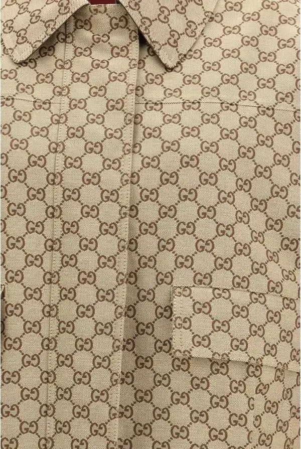 GUCCI GG Canvas Beige Cotton Bomber Jacket – Women | SS26