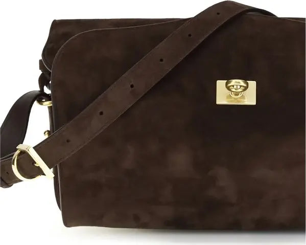 Balenciaga Brown Calf Leather Bos Taurus Shoulder Bag – Women | Designer Collection