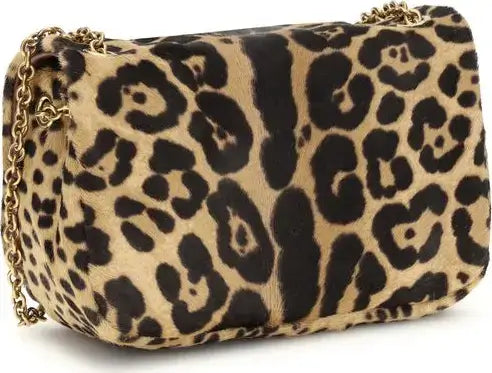 Saint Laurent Jamie Mini Leopard Print Pony Hair Shoulder Bag | S7