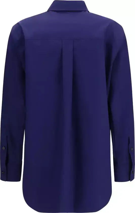 Navy blue shirt on a white background