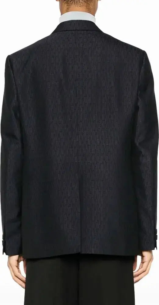 FENDI Men’s Blue Wool Blazer Tailored Designer Jacket | STORE 7994