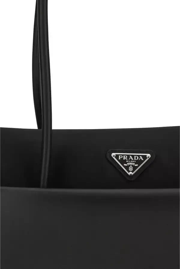 PRADA Leather Shoulder Bag Black Nappa Triangle Logo Flap | STORE 7994